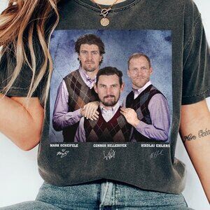 Connor Hellebuyck Mark Scheifele Nikolaj Ehlers Hockey Vintage Shirt, Ice Hockey
